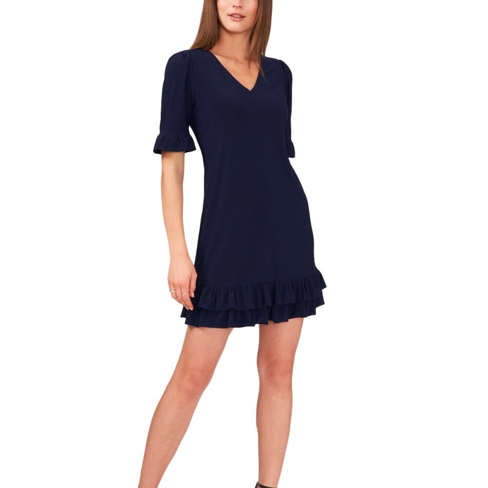 MSK Petite Ruffle-Trim Shift Dress